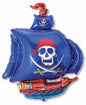 Pirate Ship Blue 41" Foil Balloon