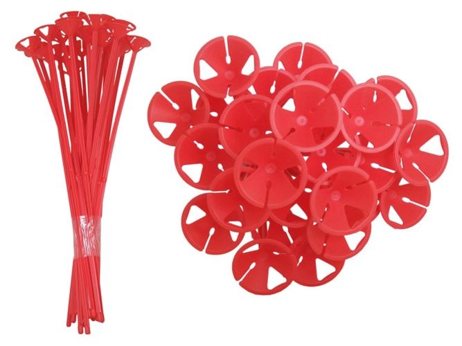 Child Friendly Balloon Sticks (Red)