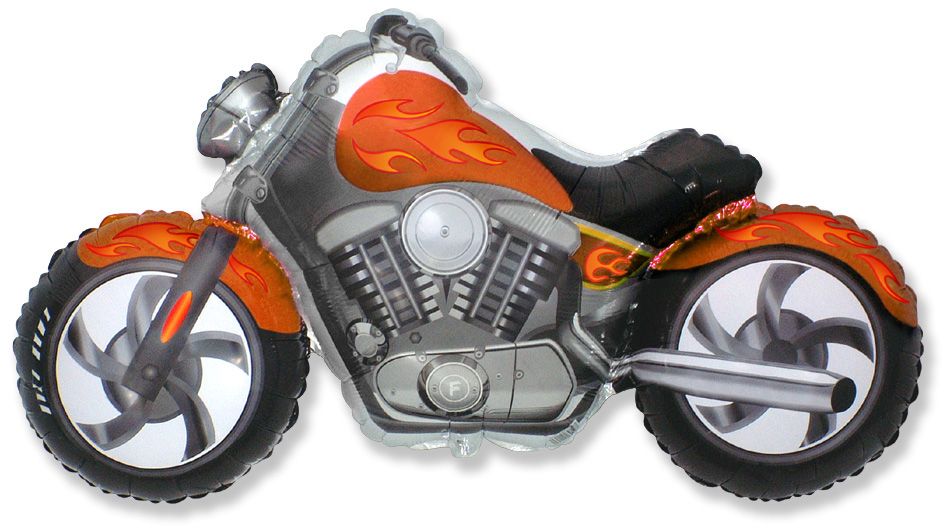 Custom Moto Orange 45" Foil Balloon