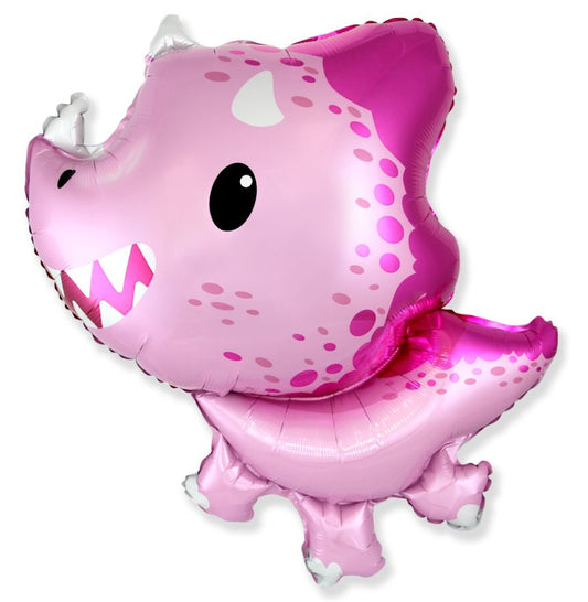 Baby Triceratops Pink 32" Foil Balloon