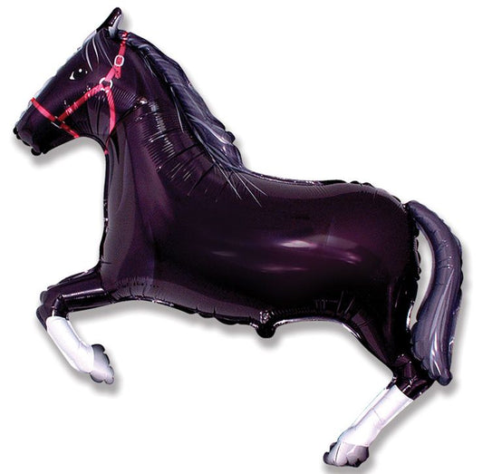 Horse Black 42" Foil Balloon