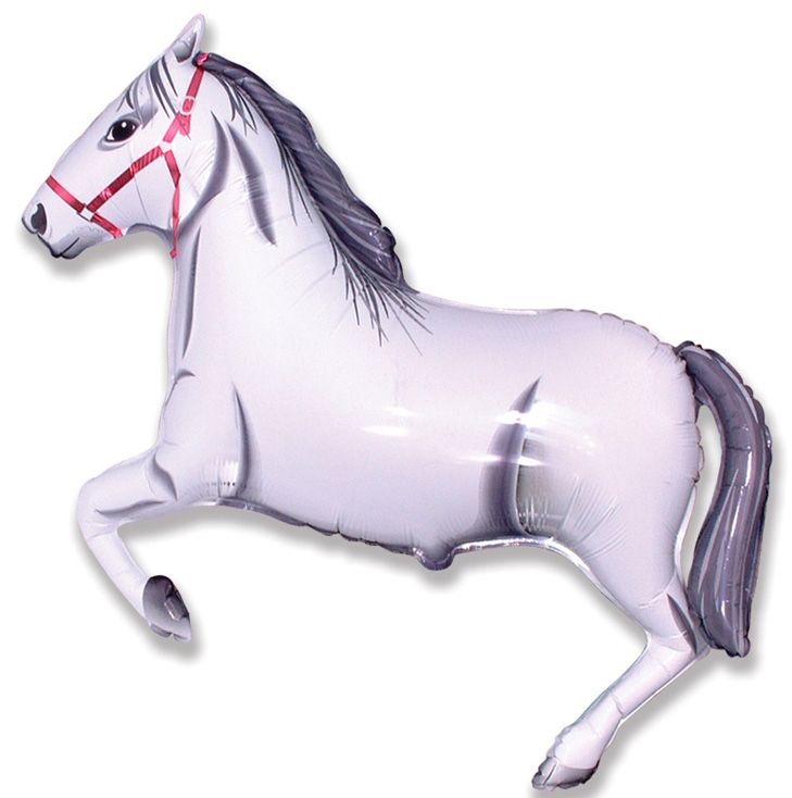 Horse White 42" Foil Balloon