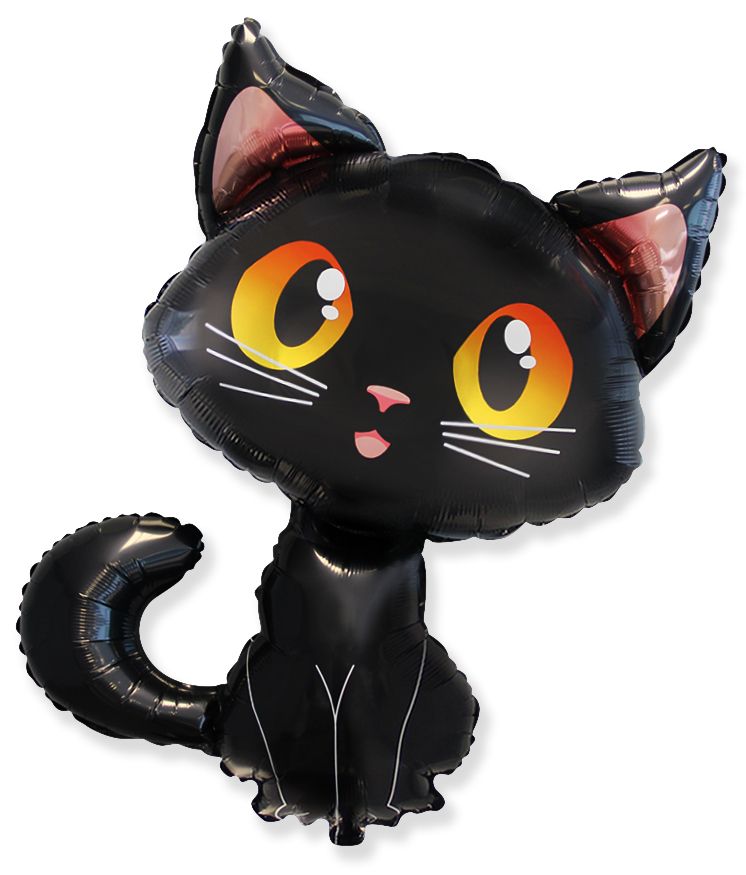 Black Cat 36" Super Shape Foil Balloon