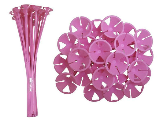 Child Friendly Balloon Sticks (Glitter Pink)