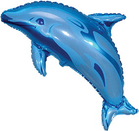 Dolphin Blue 37" Foil Balloon