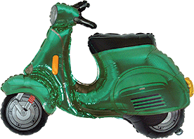 Vespa Scooter Green 38" Foil Balloon