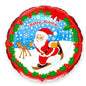 Round Skating Santa 18" Foil Balloon