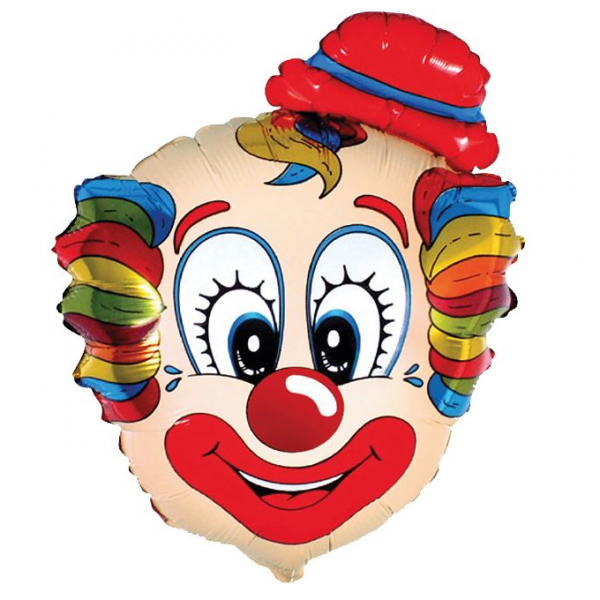 Clown Head Super Shape 30" Foil Balloon