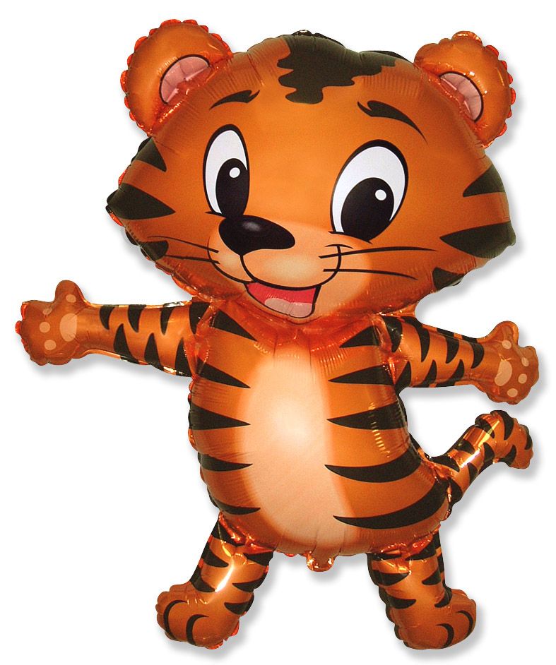 Tiger Cub Black 36" Foil Balloon