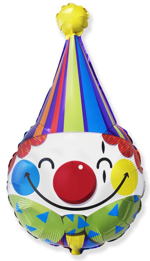 Clown Head 28" Foil Balloon