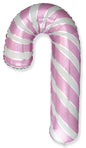 Candy Cane White/Pink 39" Foil Balloon