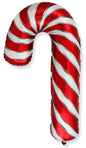 Candy Cane White/Red 39" Foil Balloon