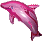 Dolphin Fuchsia 37" Foil Balloon