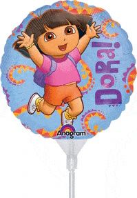 9" Dora the Explora Balloon, Non Valve