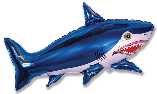 Strong Shark Blue 42" Foil Balloon