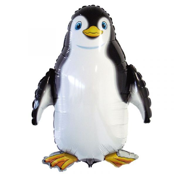 Happy Penguin (Black) 31" Super Shape Foil Balloon