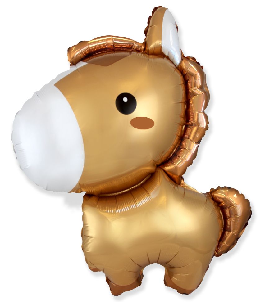 Baby Horse Brown 34" Foil Balloon