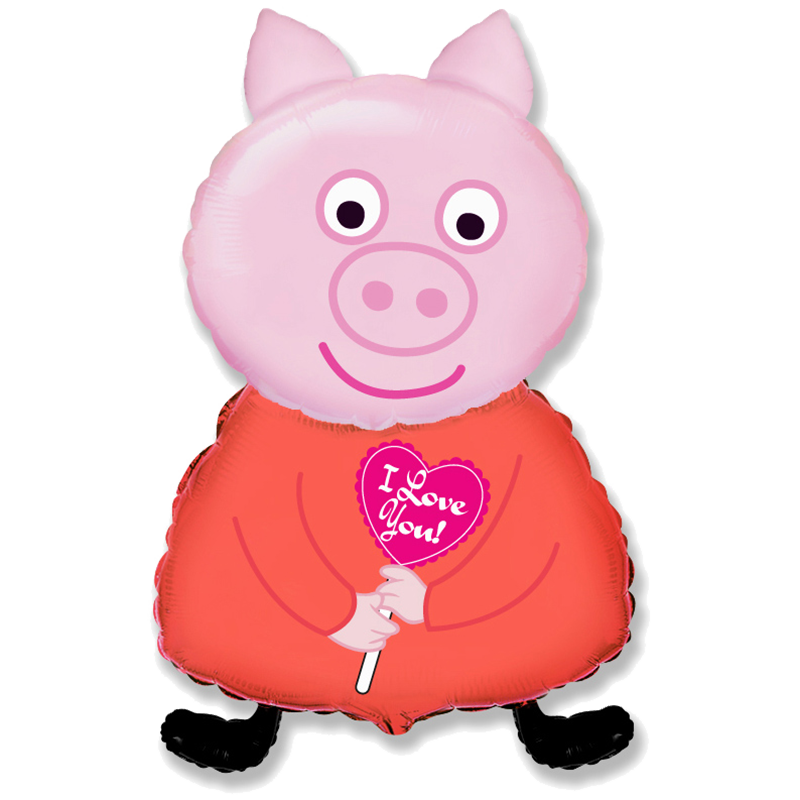 Piglet Body Pink 26" Foil Balloon