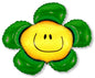 Smiling Flower Green 41" Foil Balloon