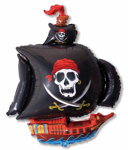 Pirate Ship Black 41" Foil Balloon