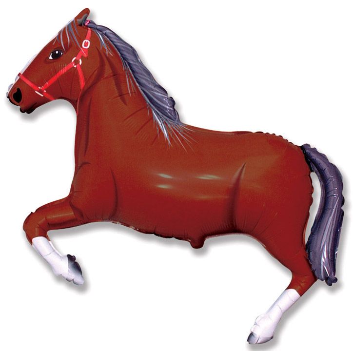 Horse Dark Brown 42" Foil Balloon