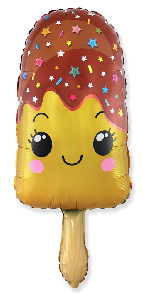 Ice Lolly Yellow 33" Foil Balloon