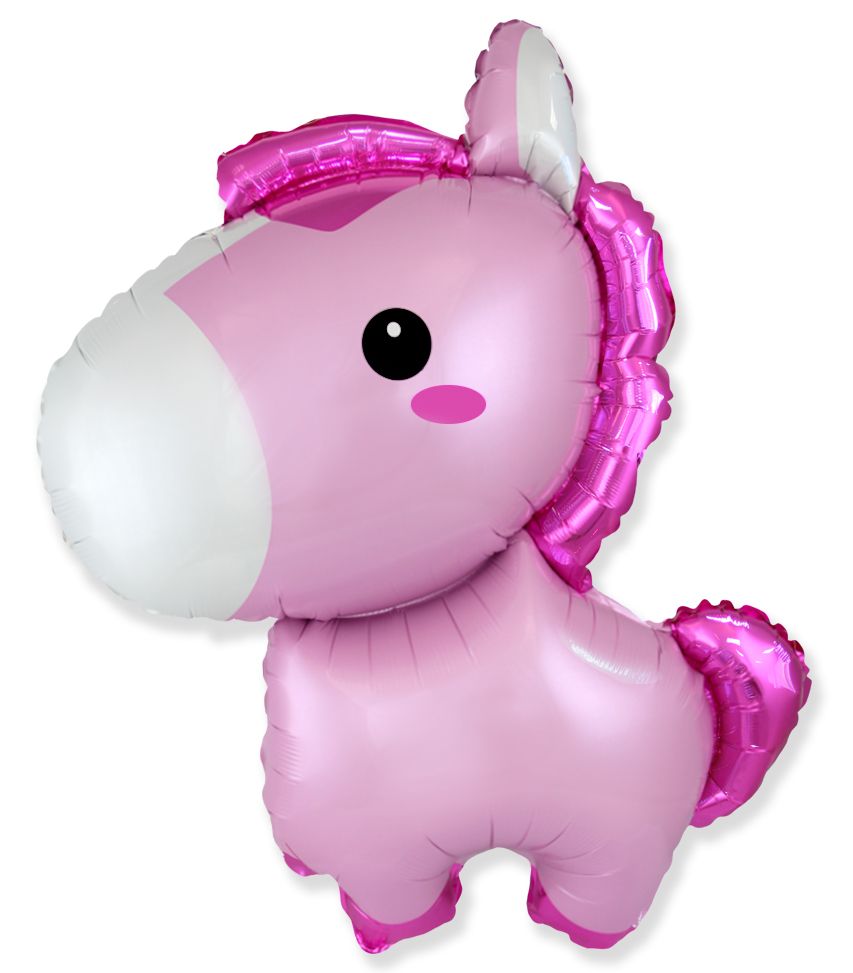 Baby Horse Pink 34" Foil Balloon