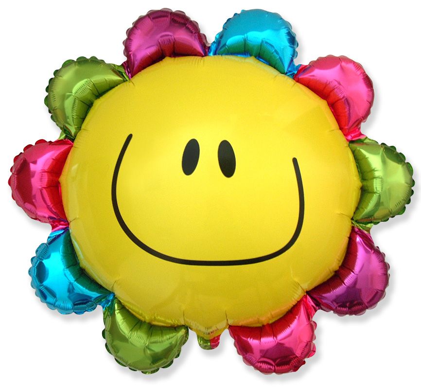 Rainbow Flower Super Shape 30" Foil Balloon