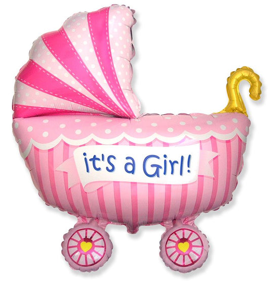 Baby Buggy Girl 35" Super Shape Foil Balloon