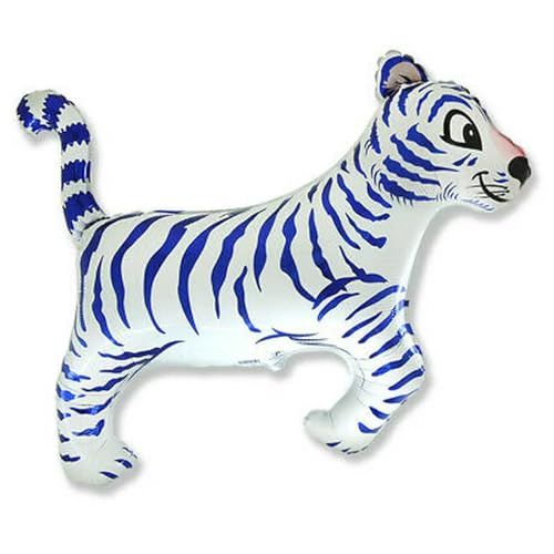 Happy Tiger White & Blue 36" Foil Balloon