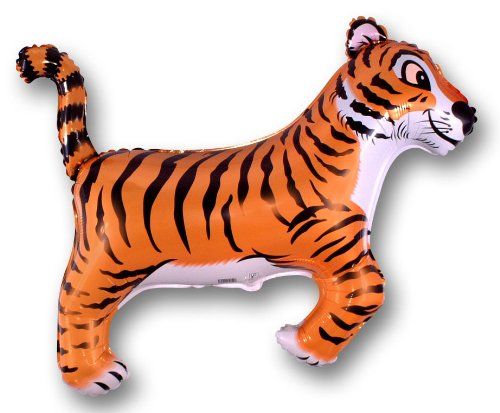 Happy Tiger Black 36" Foil Balloon