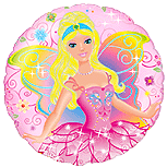 Pink Fairy 18'' Round Foil Balloon