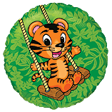 Tiger Cub 18'' Round Foil Balloon