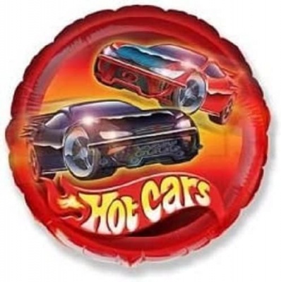 Hot Cars 18'' Round Foil Balloon