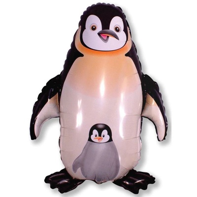 Penguin with Baby 31'' Super Shape Foil Balloon