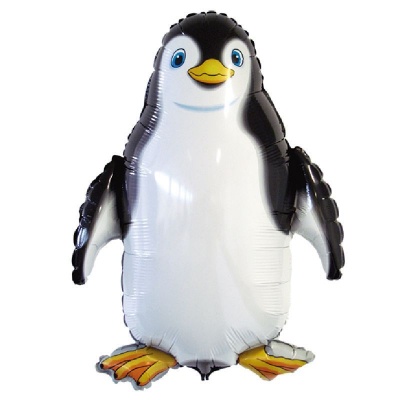 Happy Black Penguin 31'' Super Shape Foil Balloon