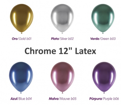 Chrome 12'' Latex Balloons