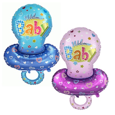 Baby Pacifier 40'' Super Shape Foil Balloon Blue/Pink